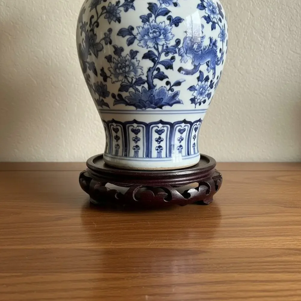 Vintage Chinese Carved Wood Display Stand-Rosewood-Vase-Ginger Jar Base-Plant